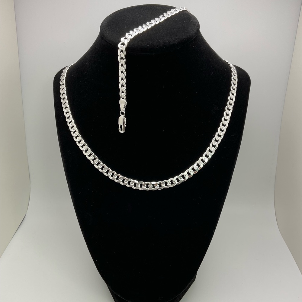 .925 Sterling silver chain necklace and bracelet set